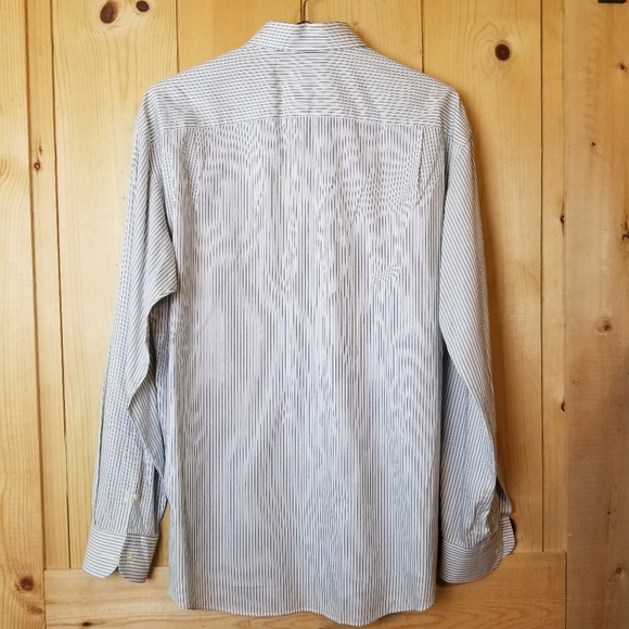 Ermenegildo Zegna Portofino Cotton Striped Button-Up Dress Shirt - Picture 4 of 10